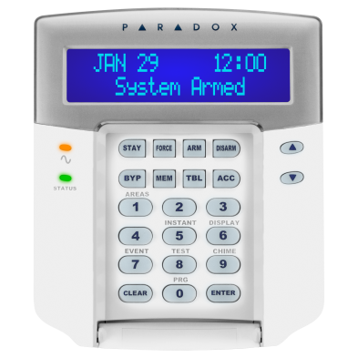Paradox Evo Blue LCD Security Alarm Keypad install in Wellington Paarl Riebeek Malmesbury Cape Town Home Security installations 0621855003 Alarm system installation Wellington, Alarm system Repair Wellington, home security solutions in wellington, business security solutions in Wellington, Alarm cost in Wellington, Alarm Price in Wellington